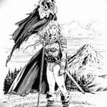 fotó vázlat egy tetováló amazonról, 2018. 05. 01. №130 - tetováló amazon vázlata -