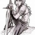 fotó vázlat egy tetováló amazonról, 2018. 05. 01. №131 - tetováló amazon vázlata -