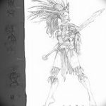 fotó vázlat egy tetováló amazonról, 2018. 05. 01. №134 - tetováló amazon vázlata -