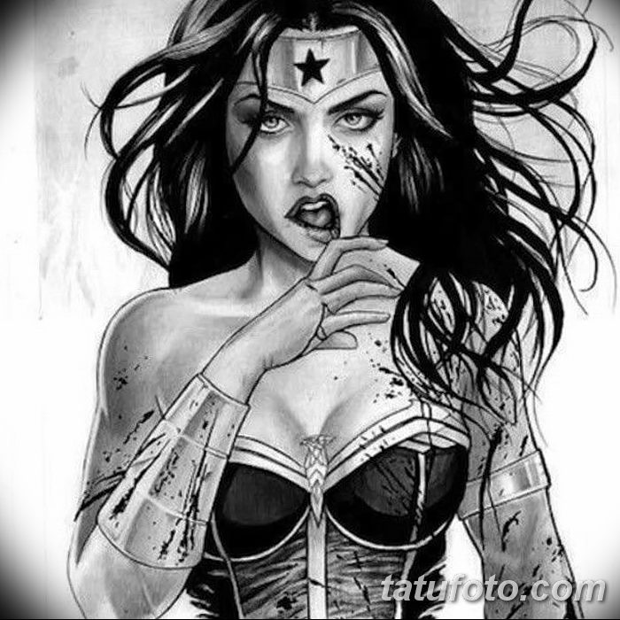 fotó vázlat egy tetováló amazonról, 2018. 05. 01. №010 - tetováló amazon vázlata -