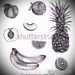 Jó példa a PINEAPPLE tetoválás vázlatára - a rajz alkalmas ananász tetoválásra a karon