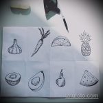 A PINEAPPLE tetoválási vázlat egyedülálló változata - a rajz alkalmas ananász tetováláshoz a lábán