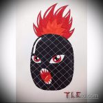 A PINEAPPE tetoválás vázlatának hűvös változata - a rajz alkalmas ananász tetováláshoz a lábán