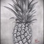 Hűvös példa a tetoválás vázlatára PINEAPPLE - a rajz tetováláshoz alkalmas ananász szúrja a nyelvet