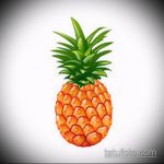 Hűvös példa egy ananász tetoválás vázlatára - a rajz alkalmas tetováló ananász akvarellhez