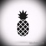 A PINEAPPLE tetoválás vázlatának eredeti változata - a rajz alkalmas ananász tetoválásra az ujján