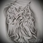 Angyal tetoválás vázlat - egy férfi lándzsás változata - példa