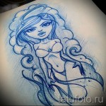 Angyal tetoválás vázlat - rajzfilm verzió