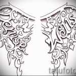 angyalszárny tetoválás vázlat