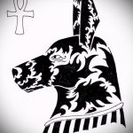 Az anubis tetoválás vázlatának eredeti példája - a rajz alkalmas anubis és bastet tetoválásra