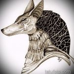 Jó példa az anubis tetoválás vázlatára - a rajz alkalmas anubis és hegyi tetoválásra