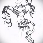 Az anubis tetoválás vázlatának érdekes változata - a rajz alkalmas anubis tetoválásra színben