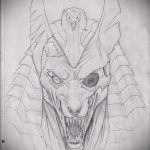 Jó példa az anubis tetoválás vázlatára - a rajz alkalmas anubis tetoválására