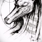 Az Anubis tetoválás vázlatának egyedi változata - a rajz alkalmas az anubis hegyek tetoválására