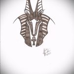 Az anubis tetoválás vázlatának hűvös változata - a rajz alkalmas anubis amon ra tetoválásra