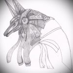 Az anubis tetoválás vázlatának tesztverziója - a rajz alkalmas anubis tetoválására