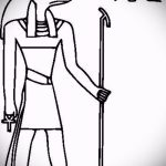 Az anubis tetoválás vázlatának egyedi változata - a rajz alkalmas anubis tetoválásra a nyakon