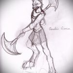 Az anubis tetoválás vázlatának egyedülálló példája - a rajz alkalmas anubis amon ra tetoválásra