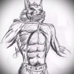 Anubis tetoválási vázlat - a rajz alkalmas anubis tetoválására