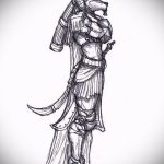 Egy érdekes példa az anubis tetoválás vázlatára - a rajz alkalmas anubis gore tetoválásra