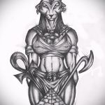 Hűvös példa az anubis tetoválás vázlatára - a rajz alkalmas mérleggel rendelkező anubis tetoválásra