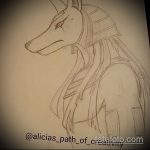 Jó példa az anubis tetoválás vázlatára - a rajz alkalmas anubis tetoválásra a karon