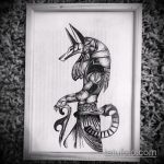 Az anubis tetoválás vázlatának érdekes változata - a rajz alkalmas anubis tetoválásra a karon