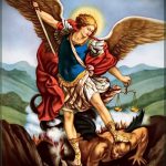 A tetoválás vázlatának hűvös változata Mihály arkangyal - a rajz alkalmas tetoválásra Mihály arkangyal felirat