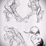 Példa egy balerinával készült tetoválás szokatlan vázlatára - remek ötlet létrehozása a tetováláshoz