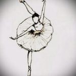 Szokatlan vázlat javasolása tetováláshoz balerinával - szokatlan ötlet létrehozása a tetováláshoz