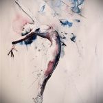 Lehetőség egy stílusos vázlat készítésére egy balerinával készült tetováláshoz - egyedi ötlet létrehozása a tetováláshoz