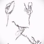 Az eredeti vázlat változata egy balerinával készült tetováláshoz - eredeti ötlet létrehozása a tetováláshoz