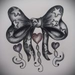 A 145 -ös számú íj tetoválás vázlata egy rajz méltó változata, amely jól használható az íj feldolgozására és tetőként történő felhelyezésére