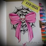 vázlat a 36 -os számú tetováló íjról - a rajz hűvös változata, amely sikeresen használható az íjak megváltoztatására és a kézre rajzolására tetoválásként