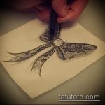 íj tetoválás vázlata # 912 - a minta exkluzív változata, amely jól használható a véglegesítéshez és tetováláshoz íjakhoz a fenék alatt