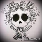 vázlat a 321 -es számú íj -tetoválásról - a minta exkluzív változata, amely sikeresen használható változtatásra és tetoválásra a combokon