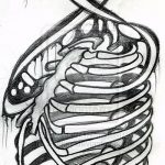 vázlat az 524 -es számú tetováló íjról - a kép hűvös változata, amely jól használható változtatásra és tetoválásra a hátán