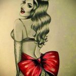 vázlat egy 39 -es számú tetováló íjról - a kép hűvös változata, amely sikeresen használható a maszk megváltoztatására és a lábujj rajzolására tetoválásként