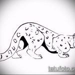رسم تخطيطي للوشم الفهد # 259 هو نسخة جديرة بالرسم يمكن استخدامها بنجاح للتحويل والتطبيق كوشم النمر على الظهر