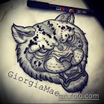 رسم تخطيطي للوشم الفهد # 160 هو نسخة رائعة من الرسم الذي يمكن استخدامه بنجاح للمعالجة والتطبيق كوشم النمر على المعصم