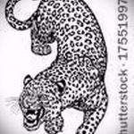 رسم لوشم النمر # 816 - نسخة رائعة من الرسم يمكن استخدامها بشكل جيد للتحويل والتطبيق كوشم النمر على الساق