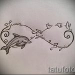 Skizzen Unendlichkeit Tätowierung auf ihrem Handgelenk - eine Variante des Musters für eine Tätowierung 09052016 1075 tatufoto_en