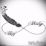 tatouage croquis avec le mot infini - une option pour dessiner des tatouages ​​sur 09052016 2077 tatufoto_en