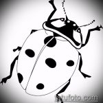 vázlat a katicabogár tetoválásról