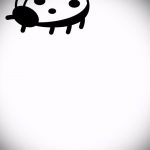 a katicabogár tetoválás vázlata # 730 a minta érdekes változata, amely sikeresen használható az akvarell stílusú katicabogár tetováláshoz