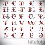 80. betű tetoválás vázlata tetováláshoz - opció - tatufoto.ru