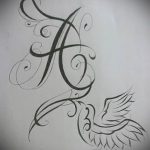 75. betűs tetoválás vázlata tetováláshoz