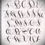 Betű tetoválás vázlata tetováláshoz - opció - tatufoto.ru - 22