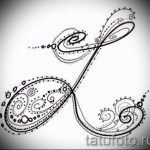 Betű tetoválás vázlata tetováláshoz - opció - tatufoto.ru - 12