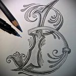 Betű tetoválás vázlata tetováláshoz - opció - tatufoto.ru - 11